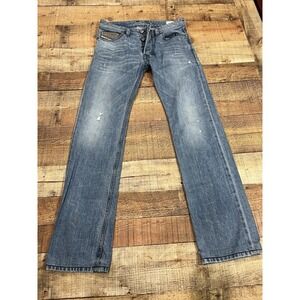 Mens Diesel Industries Safado Slim Straight Blue Jeans Sz 27x32 (2066)
